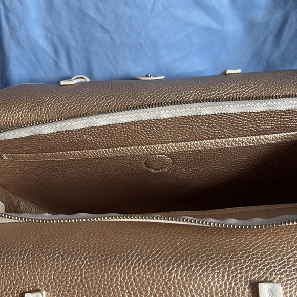 Anthropologie Remi/Reid Allison Circle Bag - Cream w/Gold Interior - Picture 2 of 2